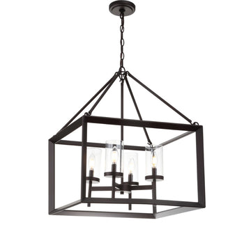 Anna 12" Metal/Glass LED Pendant - JONATHAN Y